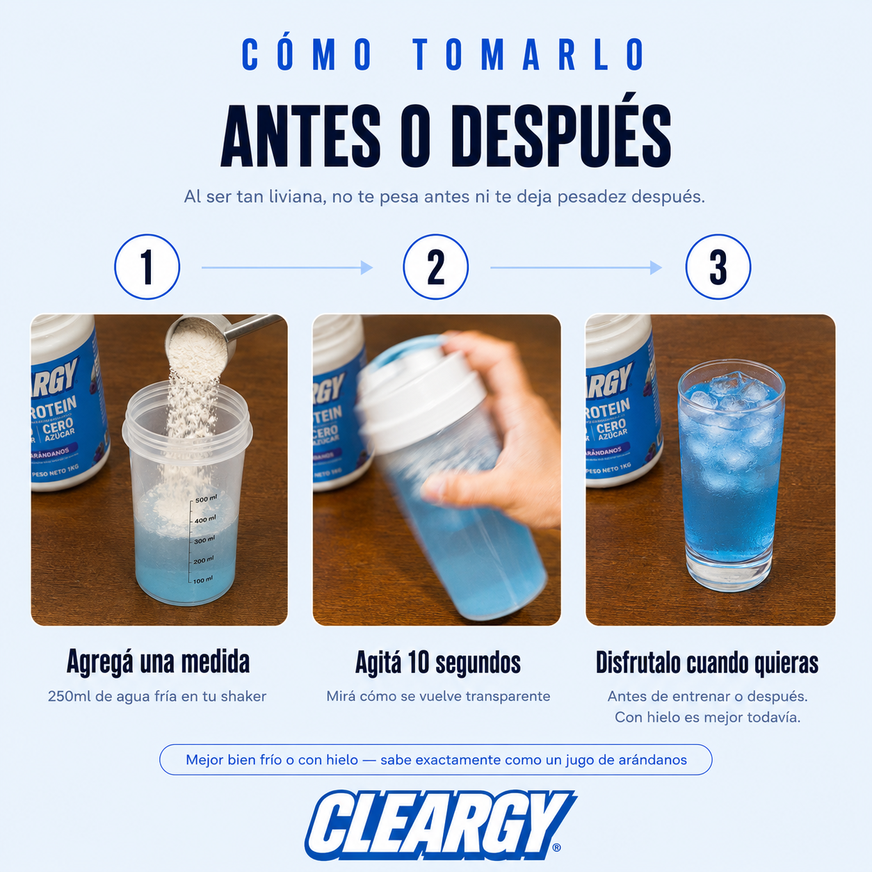 Proteina en Agua Sabor Arándanos