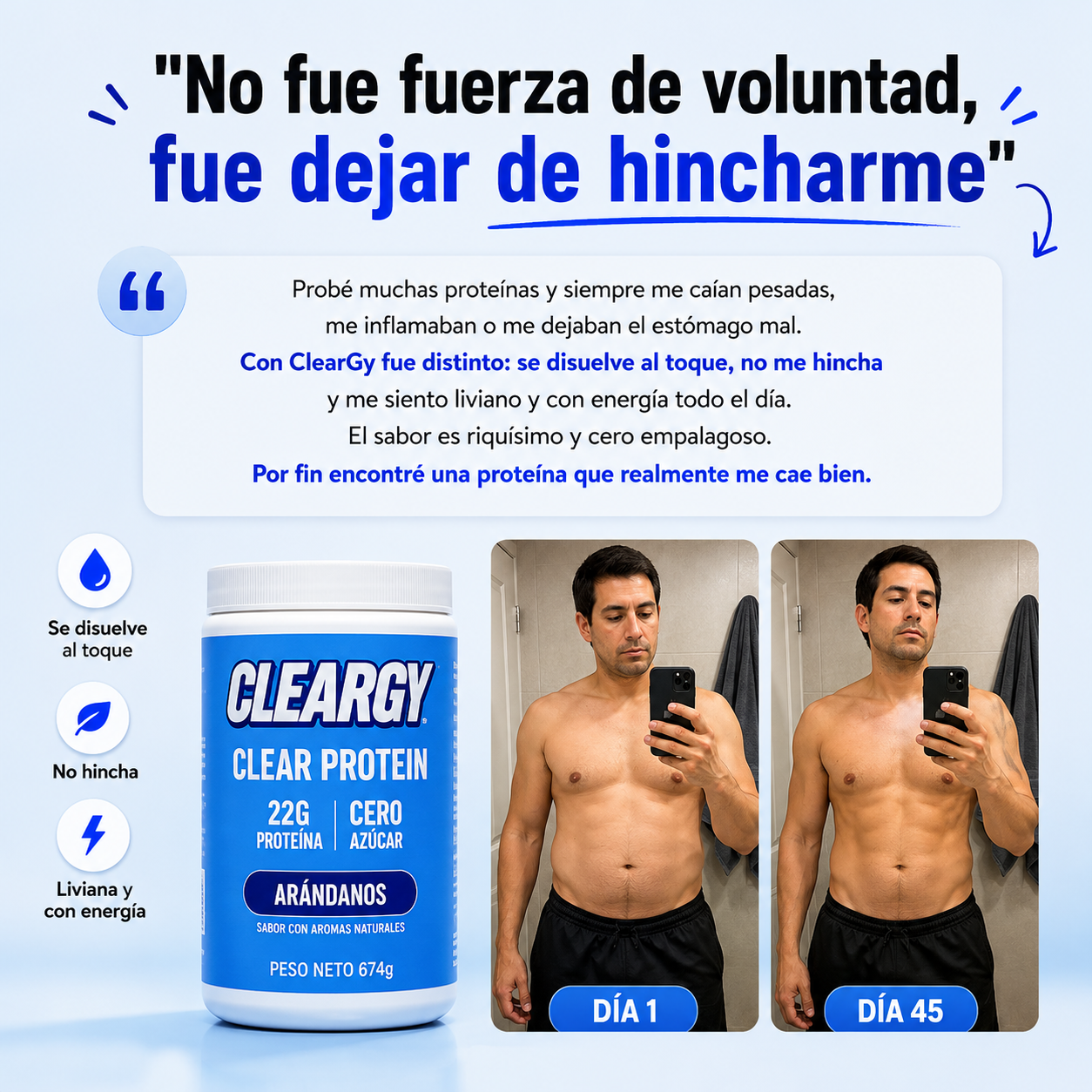 Proteina en Agua Sabor Arándanos